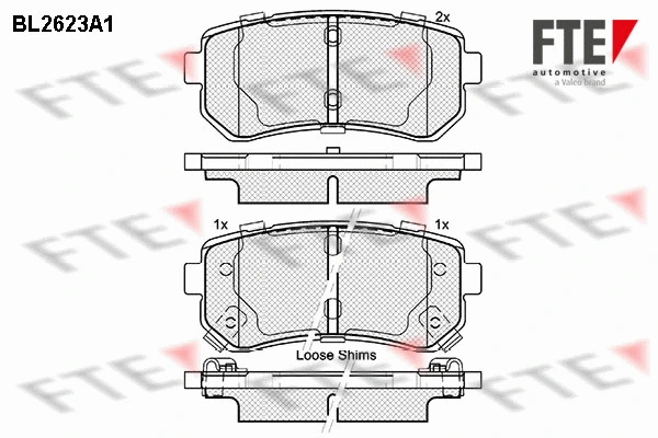 Kit de plaquettes de frein, frein à disque FTE 9010871