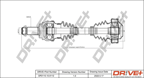 Arbre de transmission Dr!ve+ DP2110.10.0112