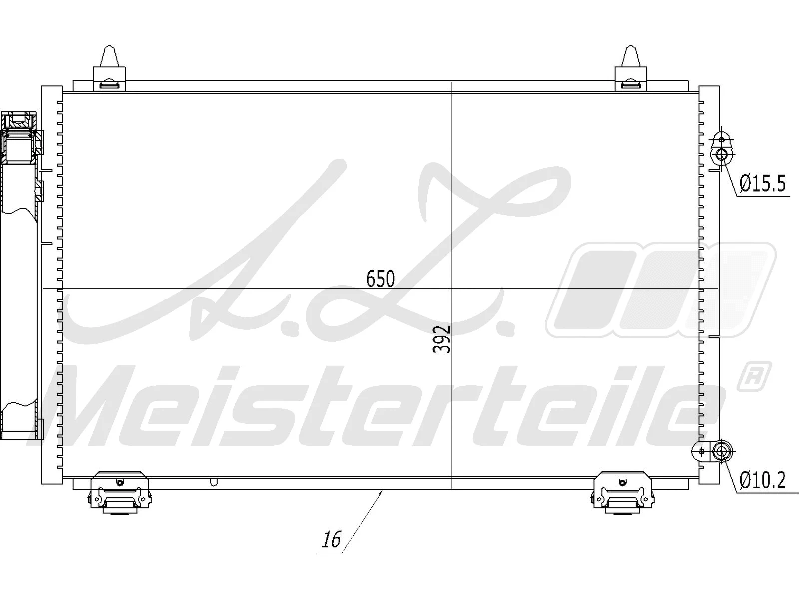 Condenseur, climatisation A.Z. Meisterteile AZMT-45-030-1087