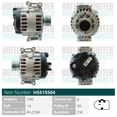 Alternateur HOFFER H5515504