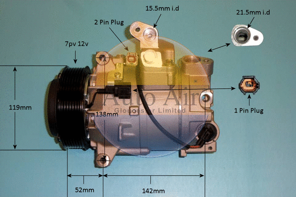 Compresseur, climatisation AUTO AIR GLOUCESTER 14-6262p