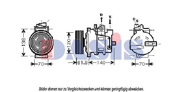 Compresseur, climatisation AKS DASIS 851663N