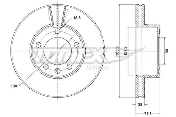 Disque de frein TOMEX Brakes TX 70-91