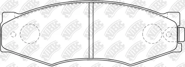 Kit de plaquettes de frein, frein à disque NiBK PN2105