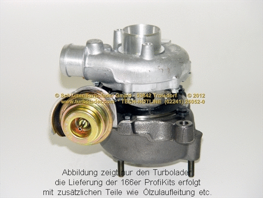 Turbocompresseur, suralimentation SCHLÜTTER TURBOLADER 166-00550