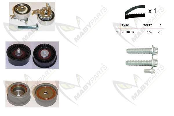 Kit de courroie crantée MABYPARTS OBK010213