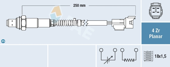 Sonde lambda FAE 77604