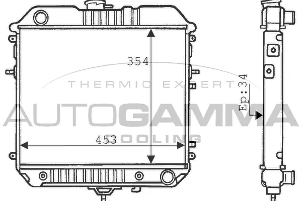 Radiateur, refroidissement du moteur AUTOGAMMA 100714