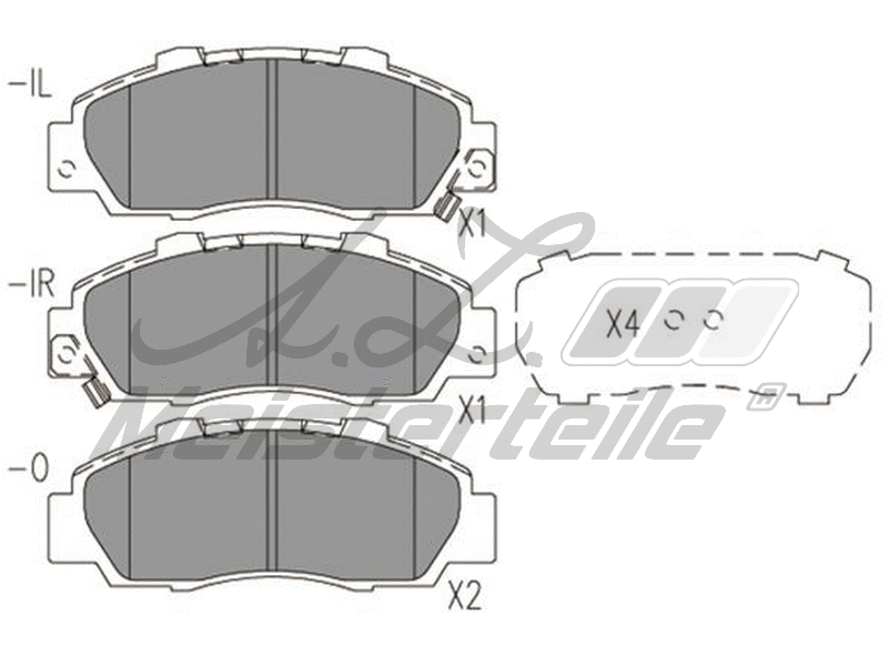 Kit de plaquettes de frein, frein à disque A.Z. Meisterteile AZMT-44-022-2427