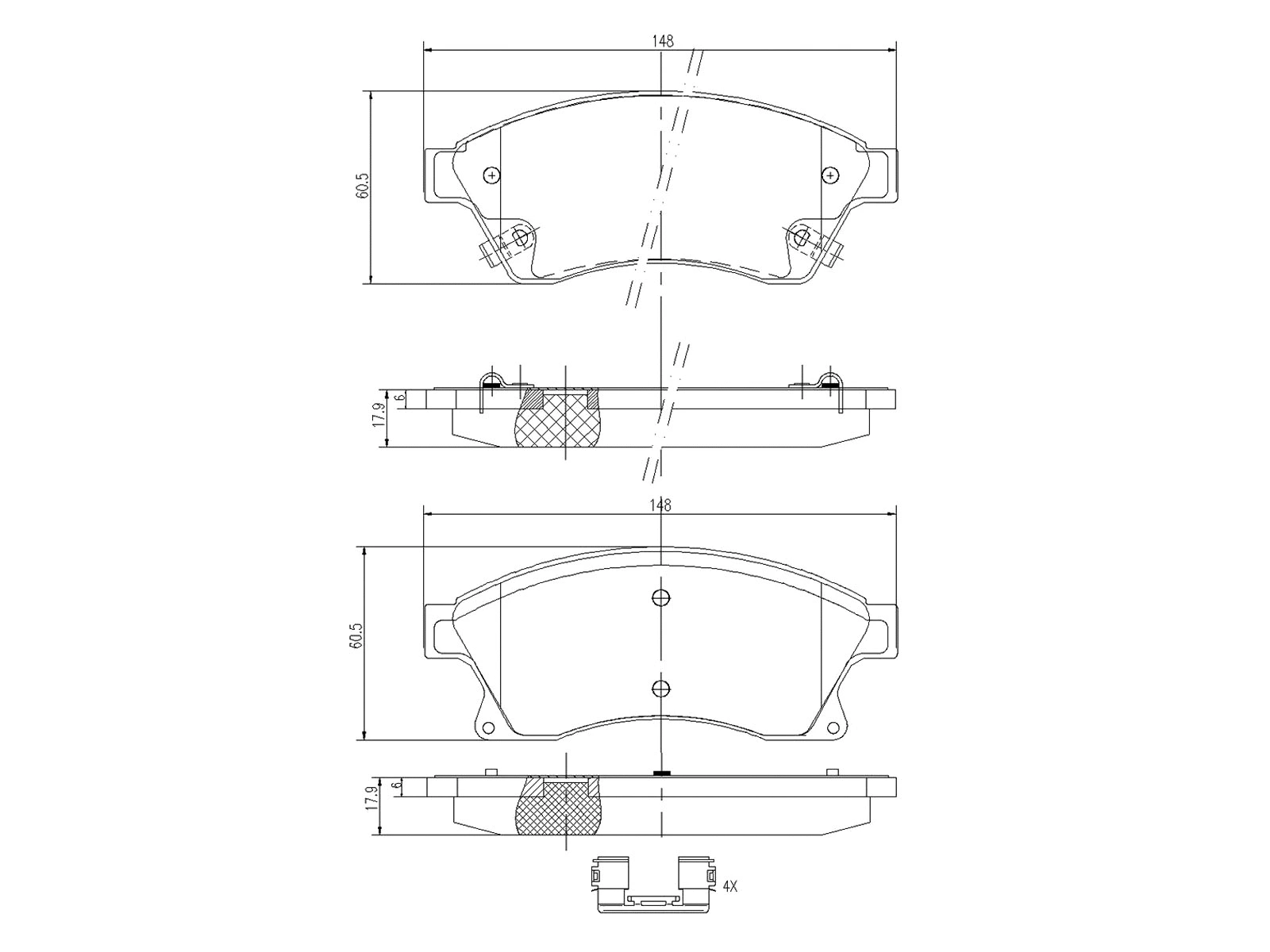 Kit de plaquettes de frein, frein à disque A.Z. Meisterteile AZMT-44-022-1339