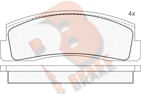 Kit de plaquettes de frein, frein à disque R BRAKE RB0269