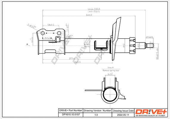 Amortisseur Dr!ve+ DP1610.10.0157