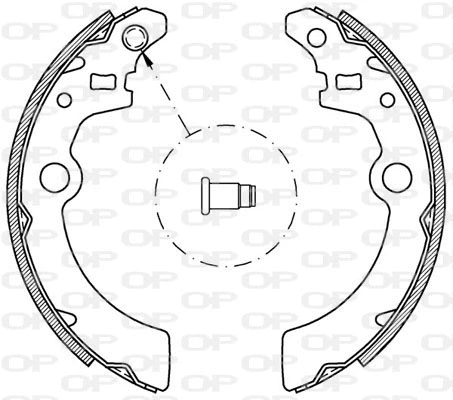 Jeu de mâchoires de frein OPEN PARTS BSA2073.00