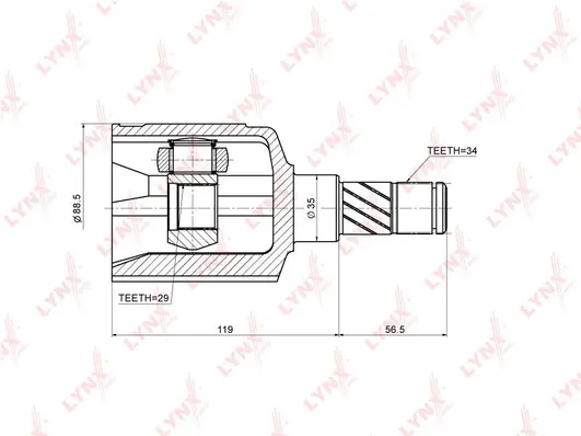 Jeu de joints, arbre de transmission LYNXAUTO CI-1806