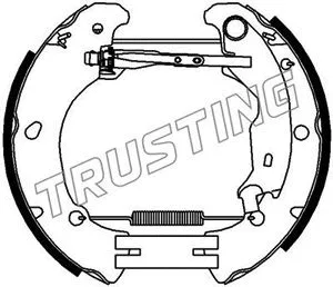 Jeu de mâchoires de frein TRUSTING 6375
