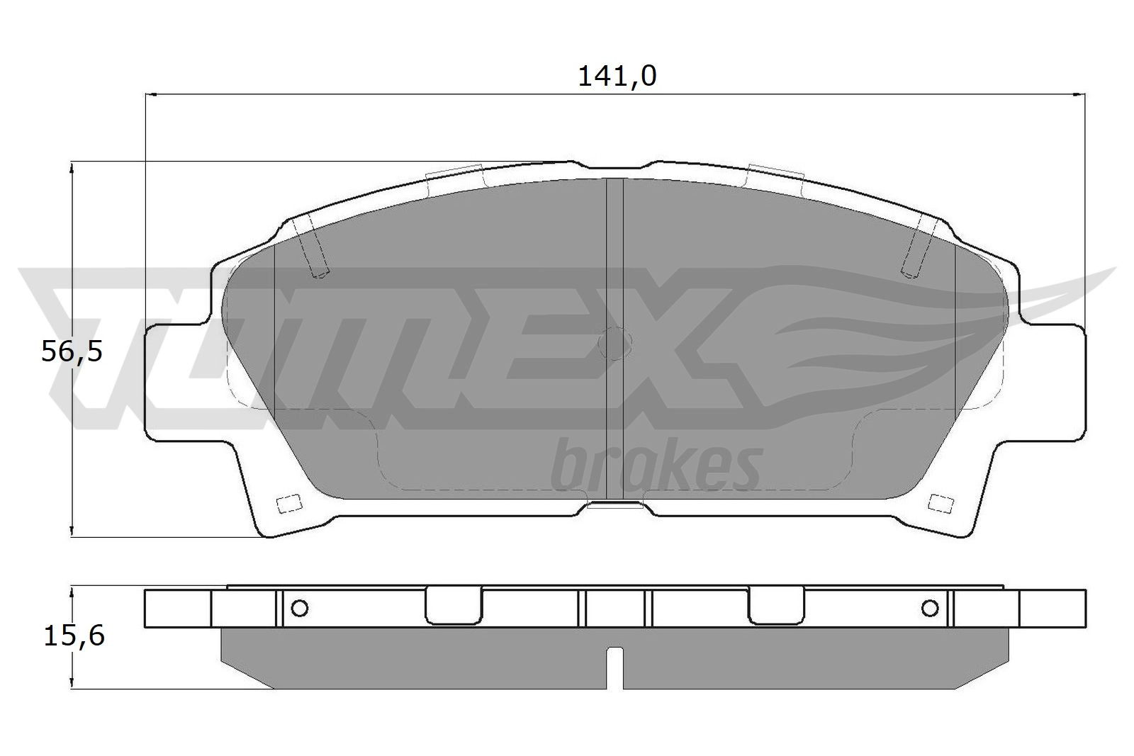 Kit de plaquettes de frein, frein à disque TOMEX Brakes TX 13-63