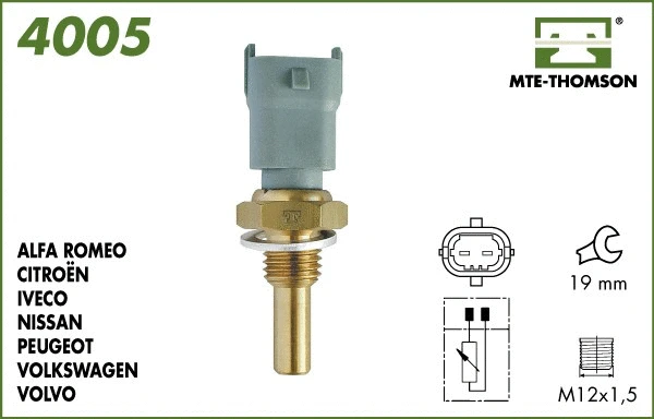 Sonde, température du liquide de refroidissement MTE-THOMSON 4005