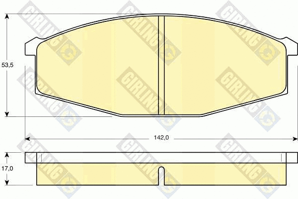 Kit de plaquettes de frein, frein à disque GIRLING 6102519
