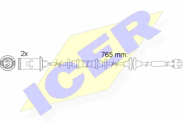 Contact d'avertissement, usure des plaquettes de frein ICER 610535 E C