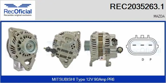 Alternateur RECOFICIAL REC2035263.1