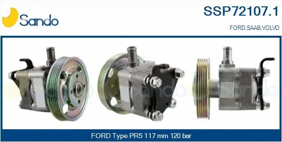 Pompe hydraulique, direction SANDO SSP72107.1