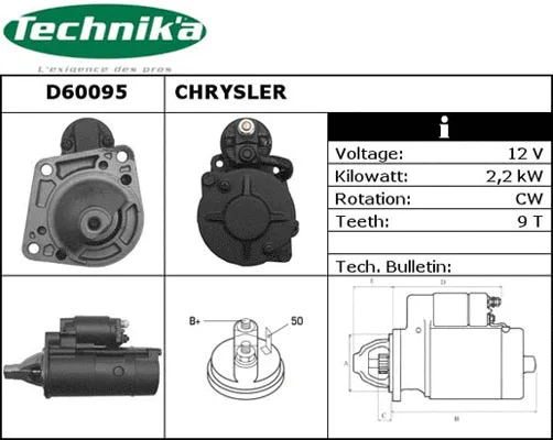 Démarreur Technika D60095