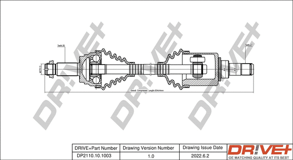 Arbre de transmission Dr!ve+ DP2110.10.1003