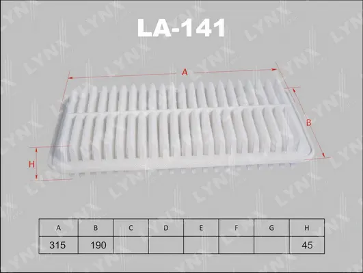 Filtre à air LYNXAUTO LA-141