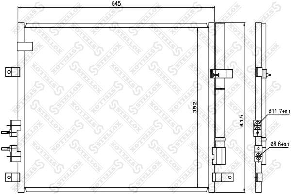 Condenseur, climatisation STELLOX 10-45070-SX