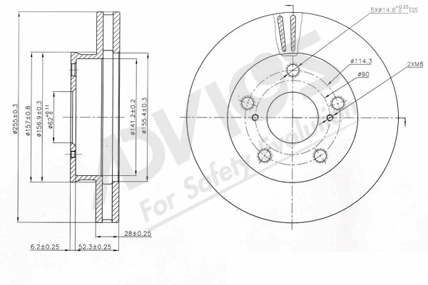 Disque de frein ADVICS-SEA A6F258