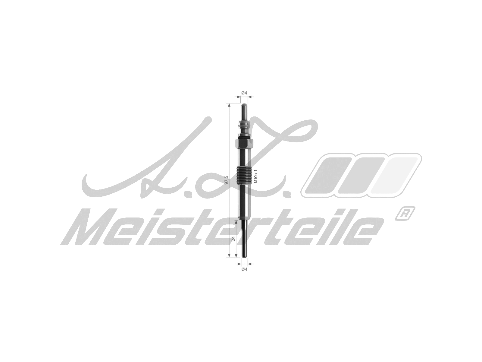 Bougie de préchauffage A.Z. Meisterteile AZMT-49-040-1033