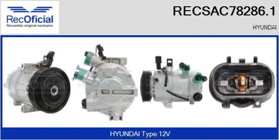 Compresseur, climatisation RECOFICIAL RECSAC78286.1