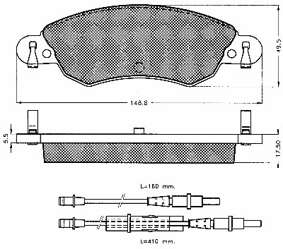 Kit de plaquettes de frein, frein à disque BSF 10604