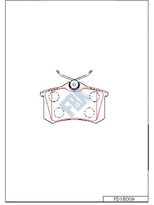 Kit de plaquettes de frein, frein à disque FBK FD18009