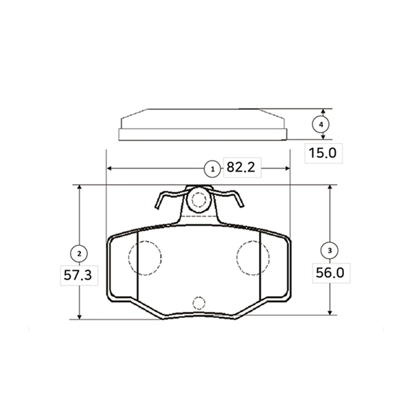 Kit de plaquettes de frein, frein à disque CTR GK0852