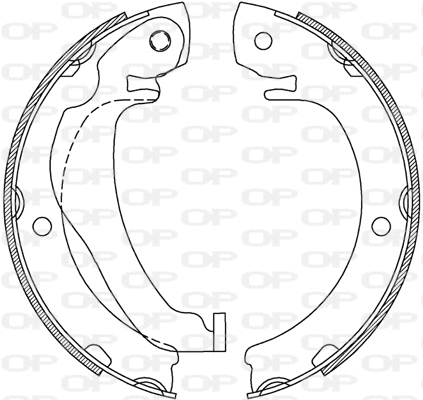 Jeu de mâchoires de frein OPEN PARTS BSA2245.00