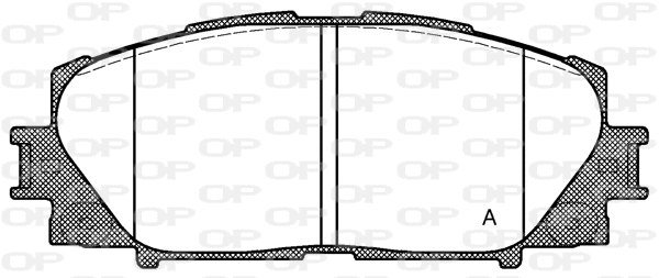 Kit de plaquettes de frein, frein à disque OPEN PARTS BPA1224.00