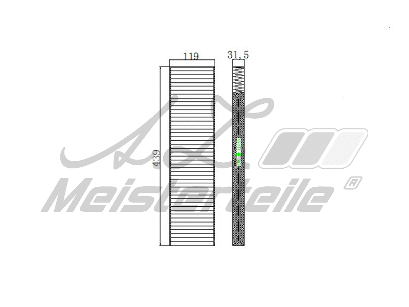 Filtre, air de l'habitacle A.Z. Meisterteile AZMT-41-010-1729