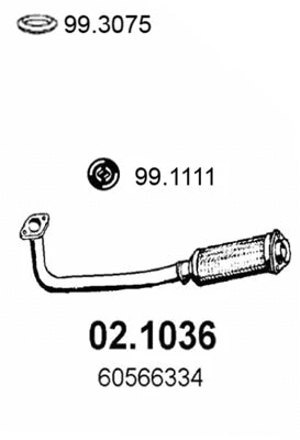 Tuyau d'échappement ASSO 02.1036