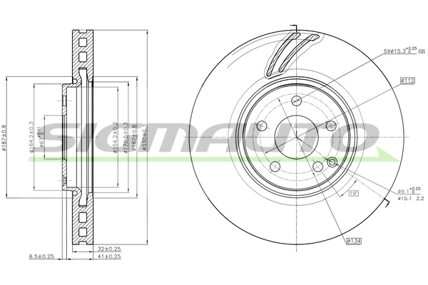 Disque de frein SIGMAUTO DBB908V