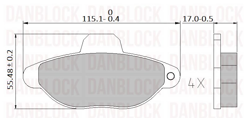 Kit de plaquettes de frein, frein à disque DANBLOCK DB 510108