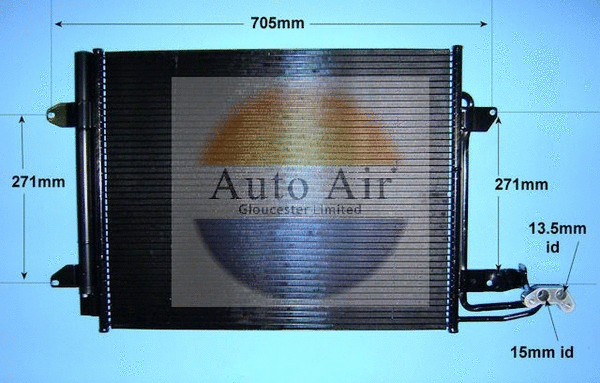 Condenseur, climatisation AUTO AIR GLOUCESTER 16-6215A