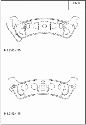 Kit de plaquettes de frein, frein à disque ASIMCO KD6558