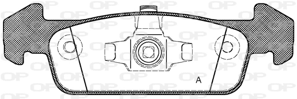 Kit de plaquettes de frein, frein à disque OPEN PARTS BPA1540.10
