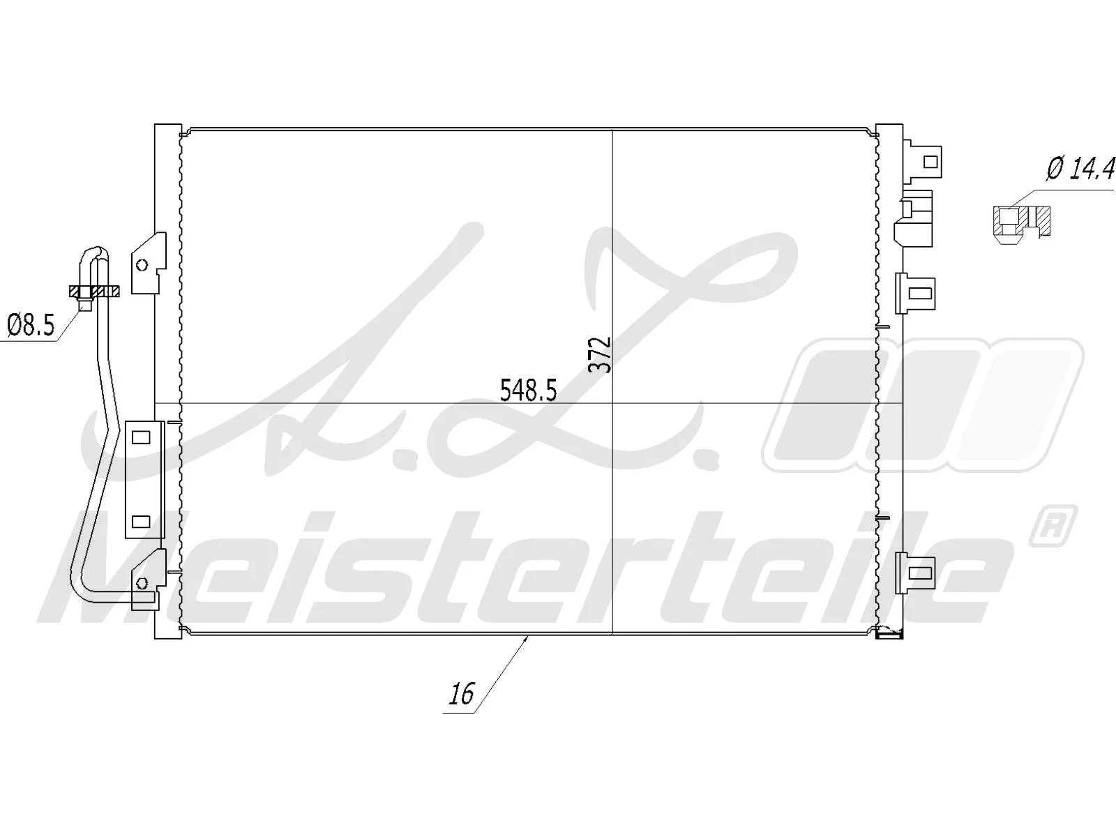 Condenseur, climatisation A.Z. Meisterteile AZMT-45-030-1178