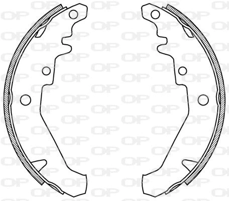 Jeu de mâchoires de frein OPEN PARTS BSA2069.00