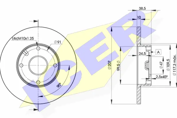 Disque de frein ICER 78BD7702-2