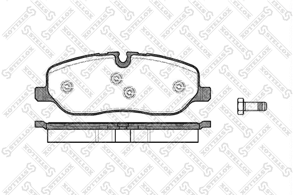 Kit de plaquettes de frein, frein à disque STELLOX 1169 000-SX