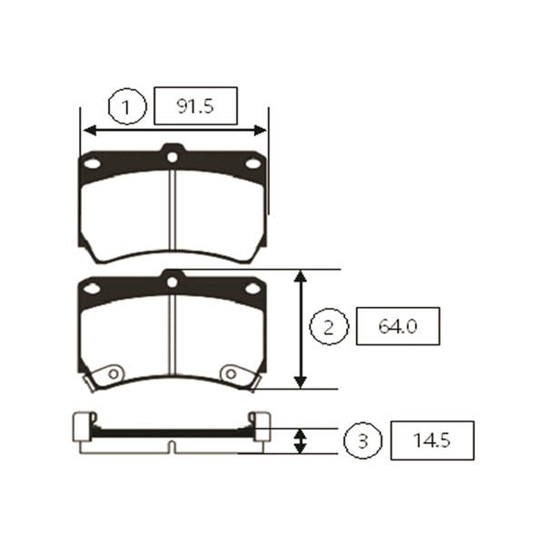 Kit de plaquettes de frein, frein à disque CTR GK0509