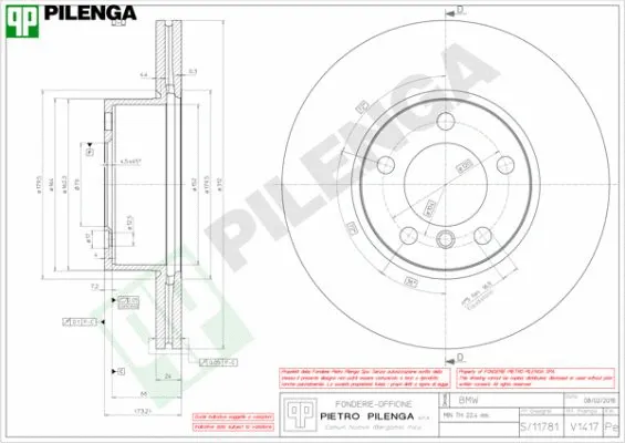 Disque de frein PILENGA V1417